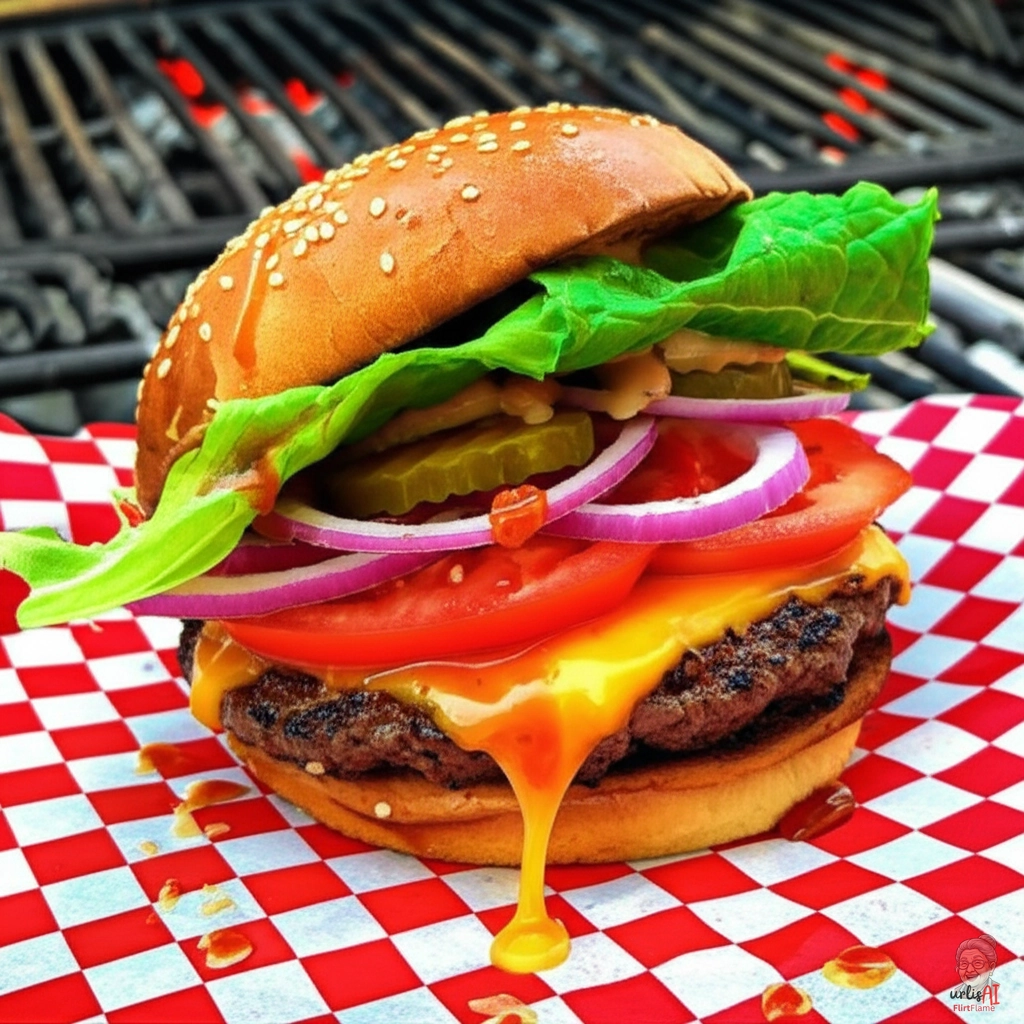 Retro Grill Burger — Kohlegrill