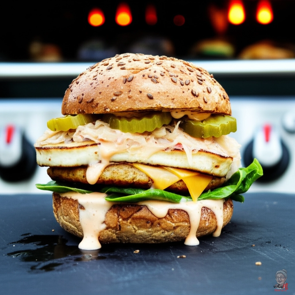 Reuben Style Burger — Gasgrill