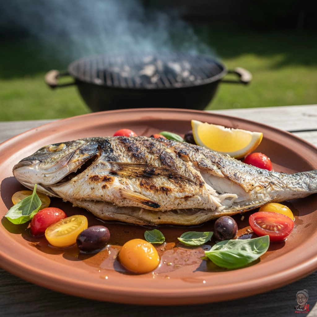 Riviera Olivendorade — Kohlegrill