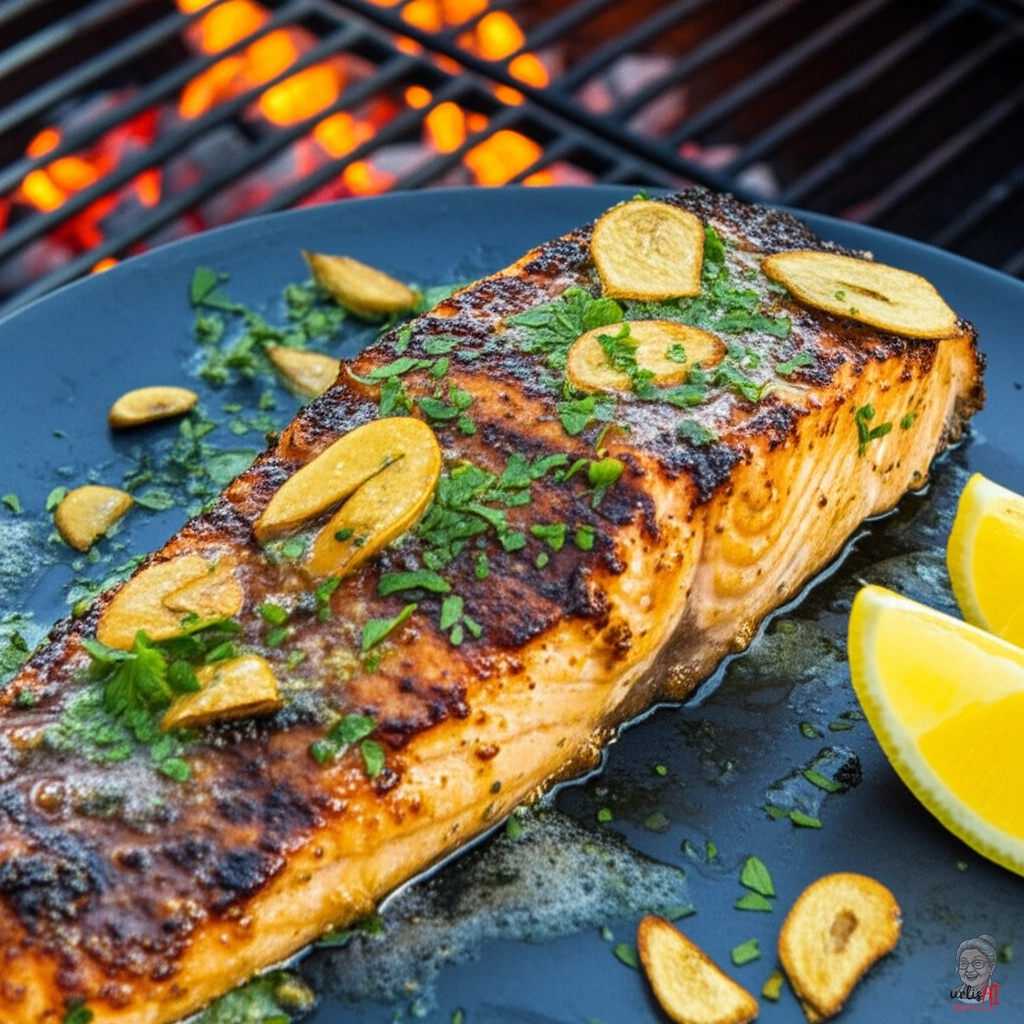 Roasted Garlic Salmon — Kohlegrill