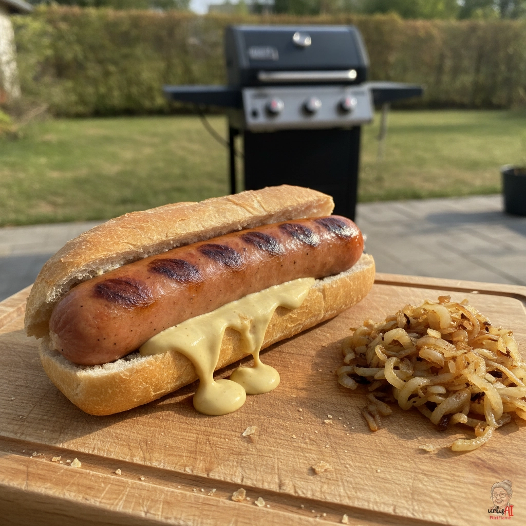 Röstzwiebel Käsewurst — Gasgrill