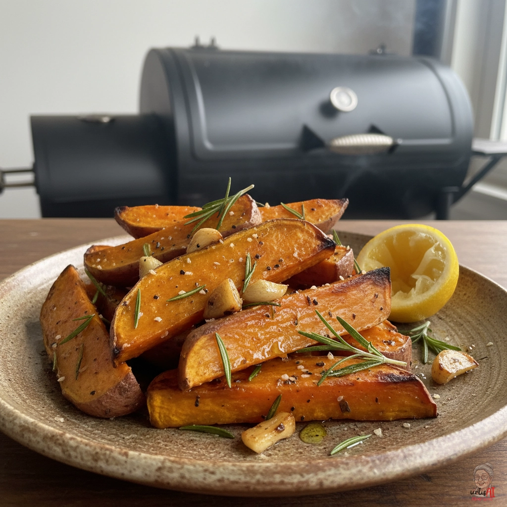 Rosmarino Süßkartoffeln — Smoker