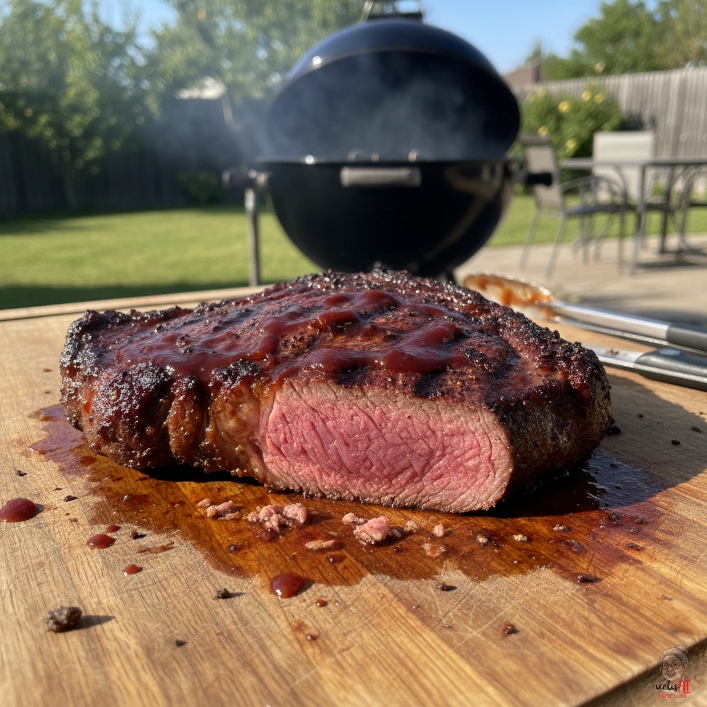 Rumpsteak BBQ Style — Kohlegrill