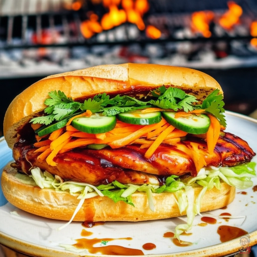 Saigon Ember Chicken Burger — Kohlegrill