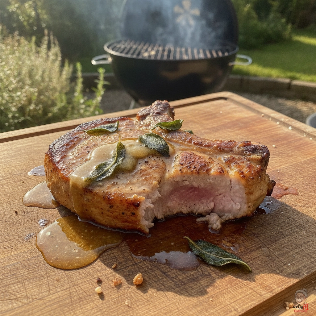 Salbei Pork Chops — Kohlegrill