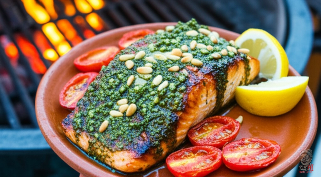 Salmon Basilico — Kohlegrill