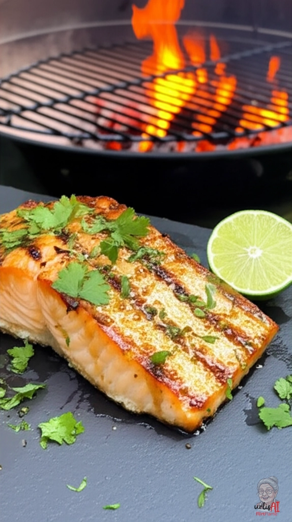 Salmon Limette — Kohlegrill