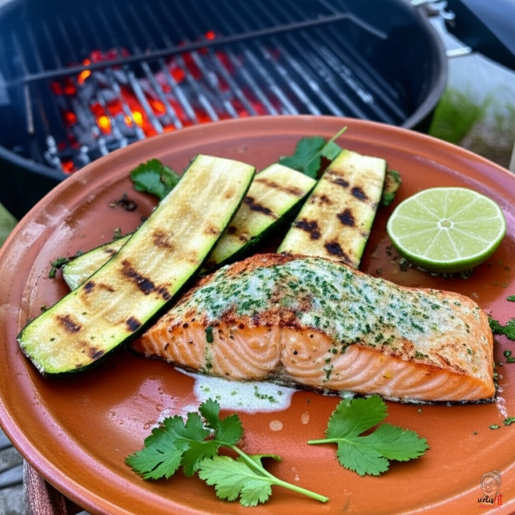 Salmon Limette — Kohlegrill