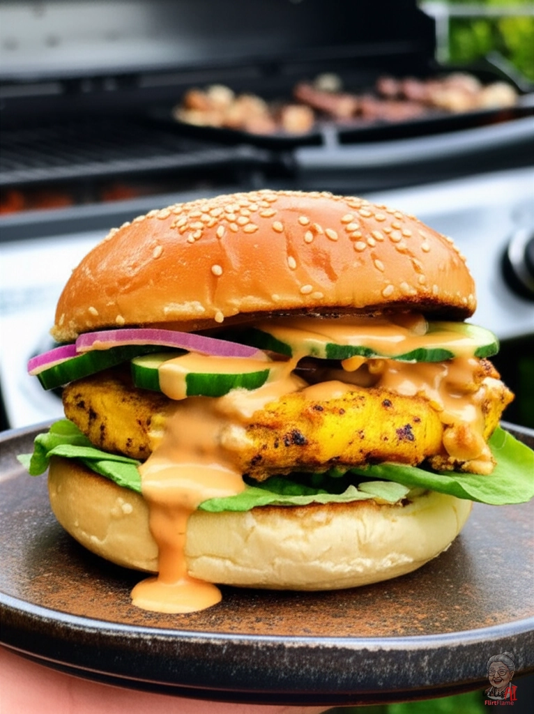 Satay Chicken Burger — Gasgrill