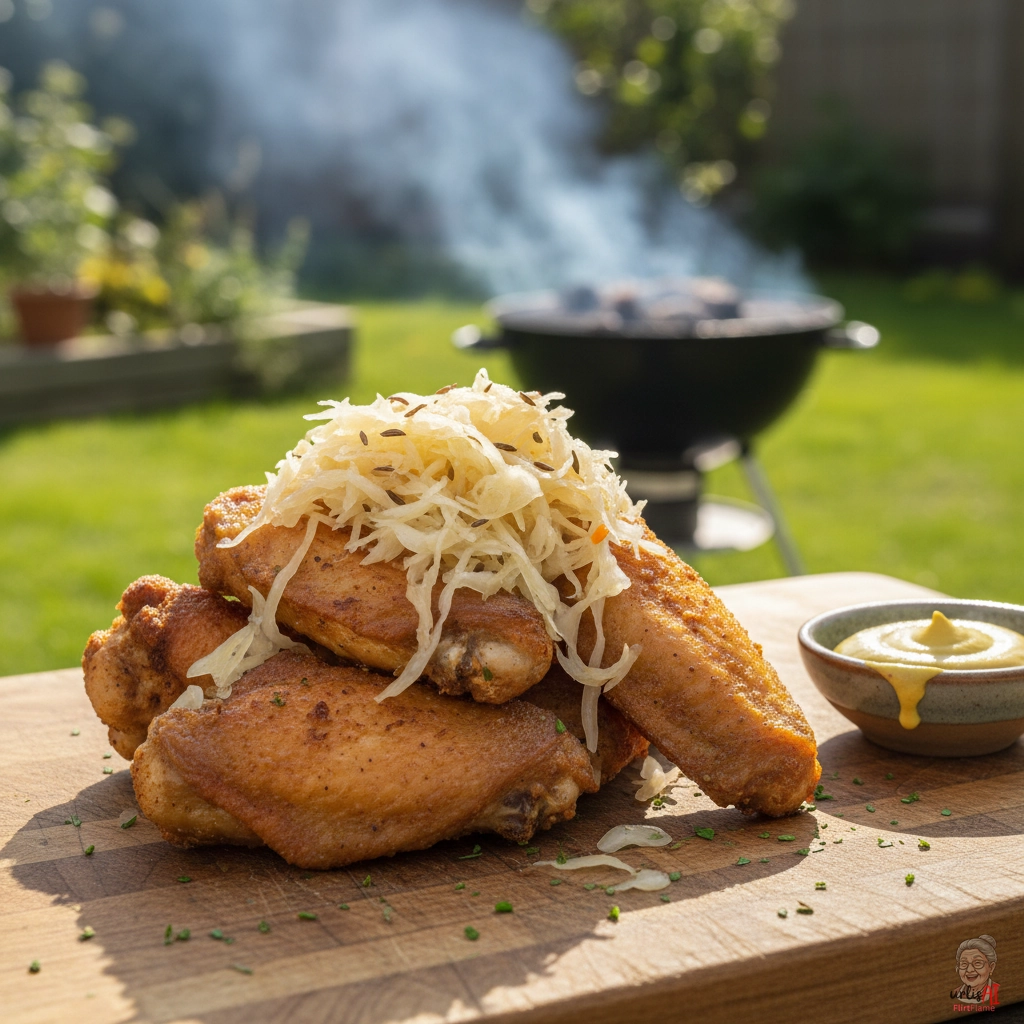 Sauerkraut Wings — Kohlegrill