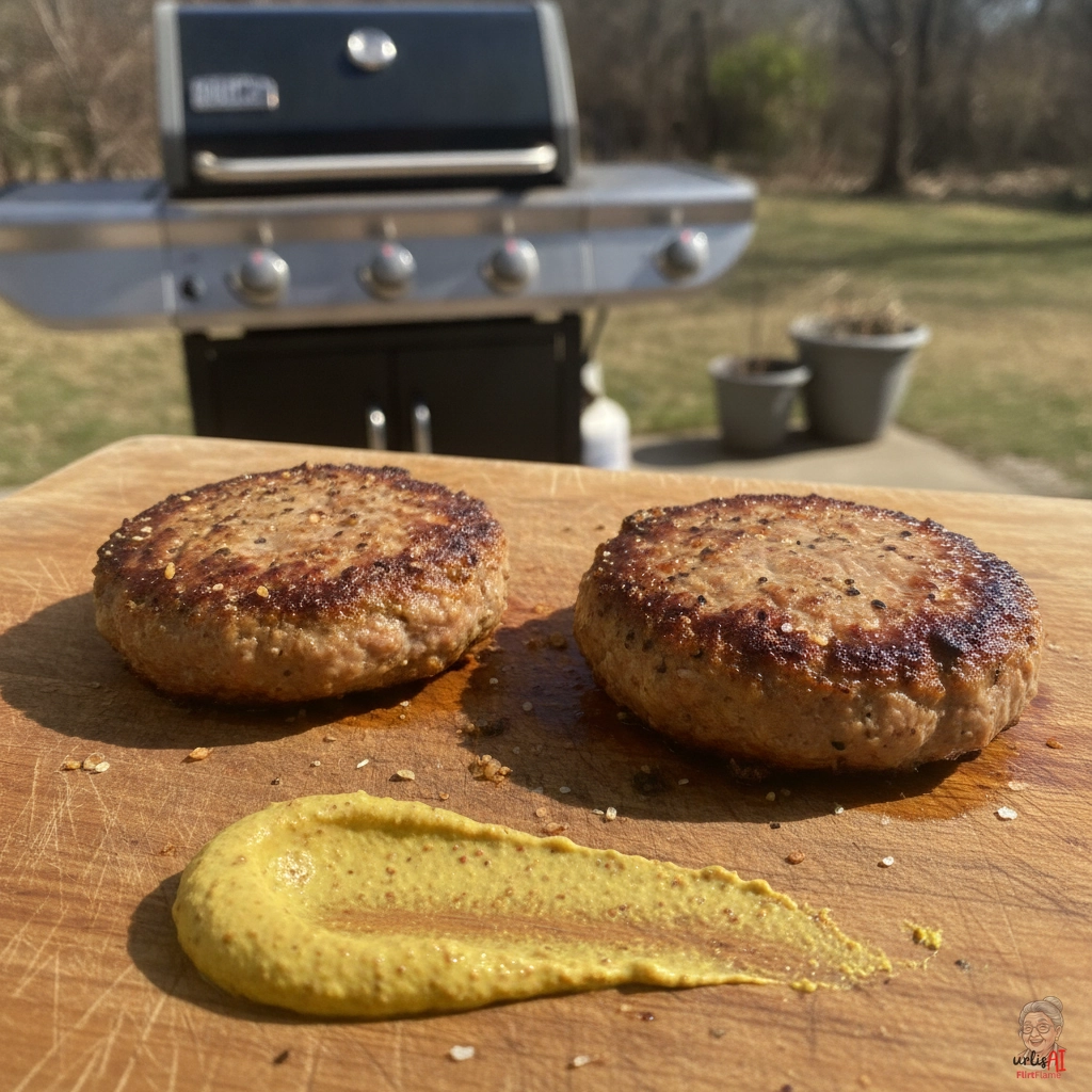 Scharfe Senfbuletten — Gasgrill