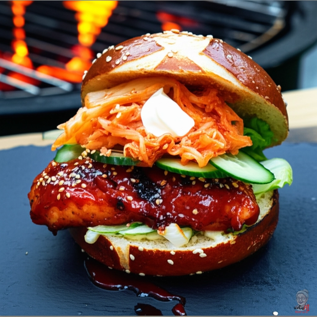 Seoul Fire Chicken Burger — Kohlegrill