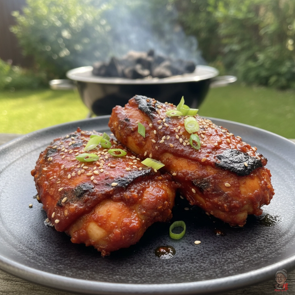 Seoul Gochujangschenkel — Kohlegrill