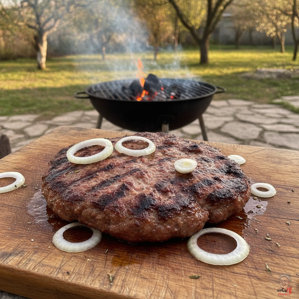 Serbische Balkan Burger — Kohlegrill