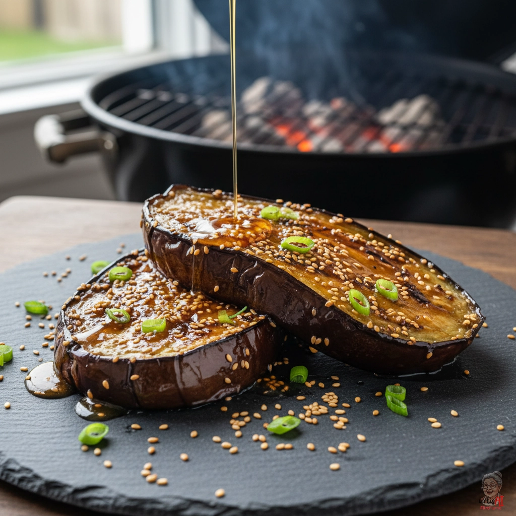 Sesam Aubergine — Kohlegrill