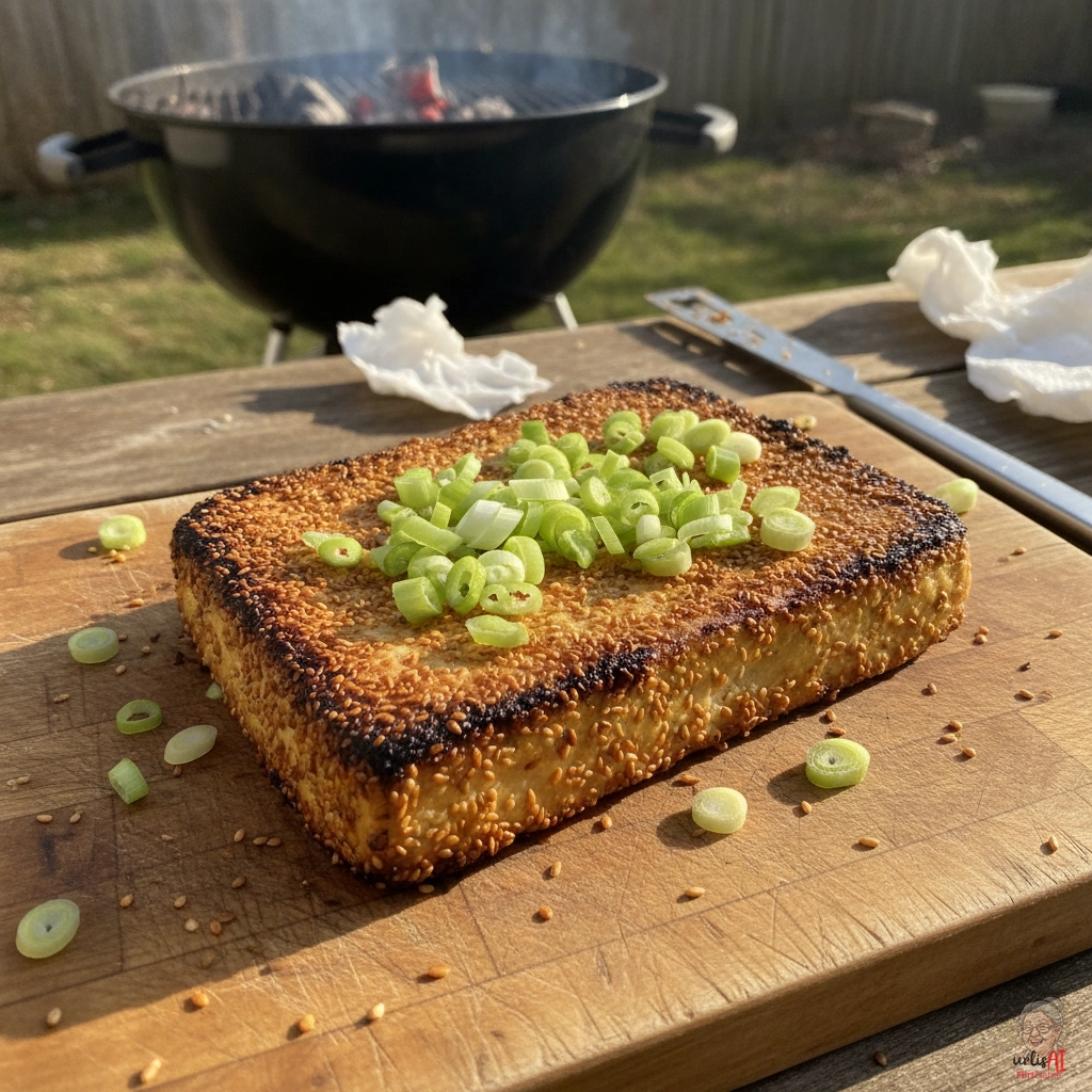 Sesam Tofu Steak — Kohlegrill
