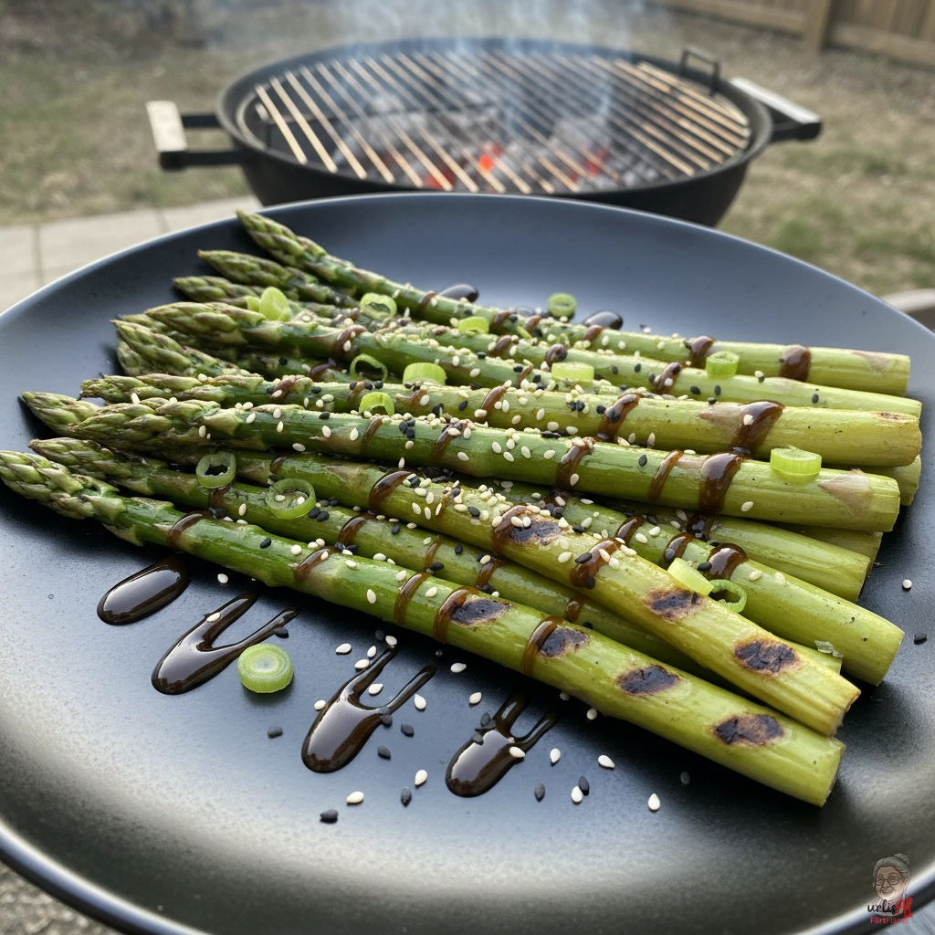 Shanghai Sesamspargel — Kohlegrill
