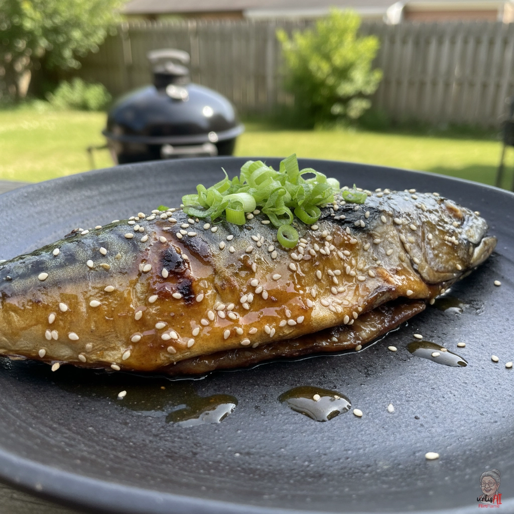 Shio Koji Makrele — Kohlegrill