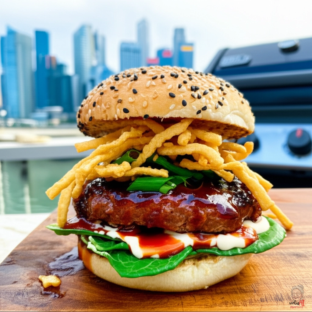 Singapore Sling Burger — Gasgrill