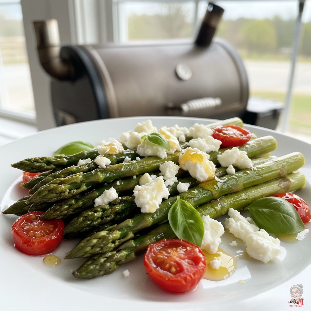 Smoked Chèvre Spargelbündel — Smoker