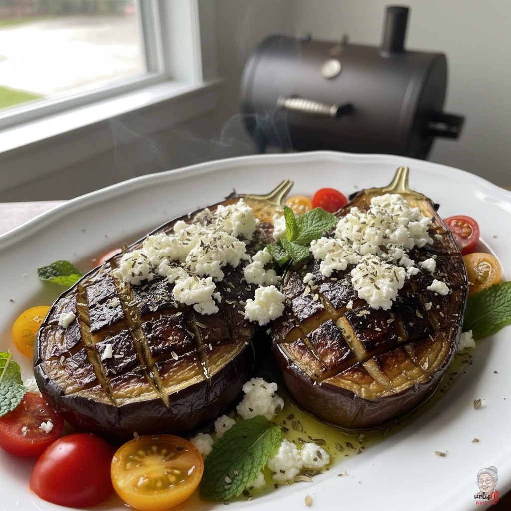 Smoked Kreta Auberginenboote — Smoker