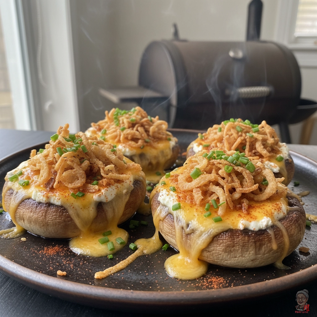 Smoked Loaded Pilzköpfe — Smoker