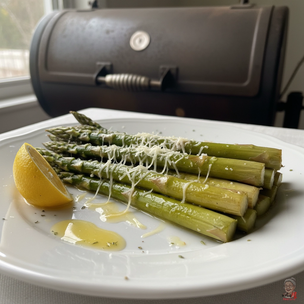 Smoked Parmigiano Spargelstangen — Smoker