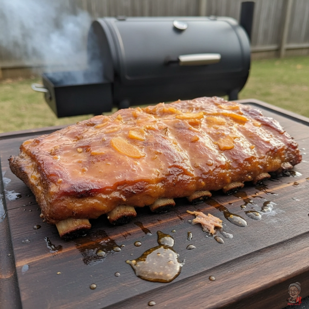 Smoked Peach Ribs — Smoker