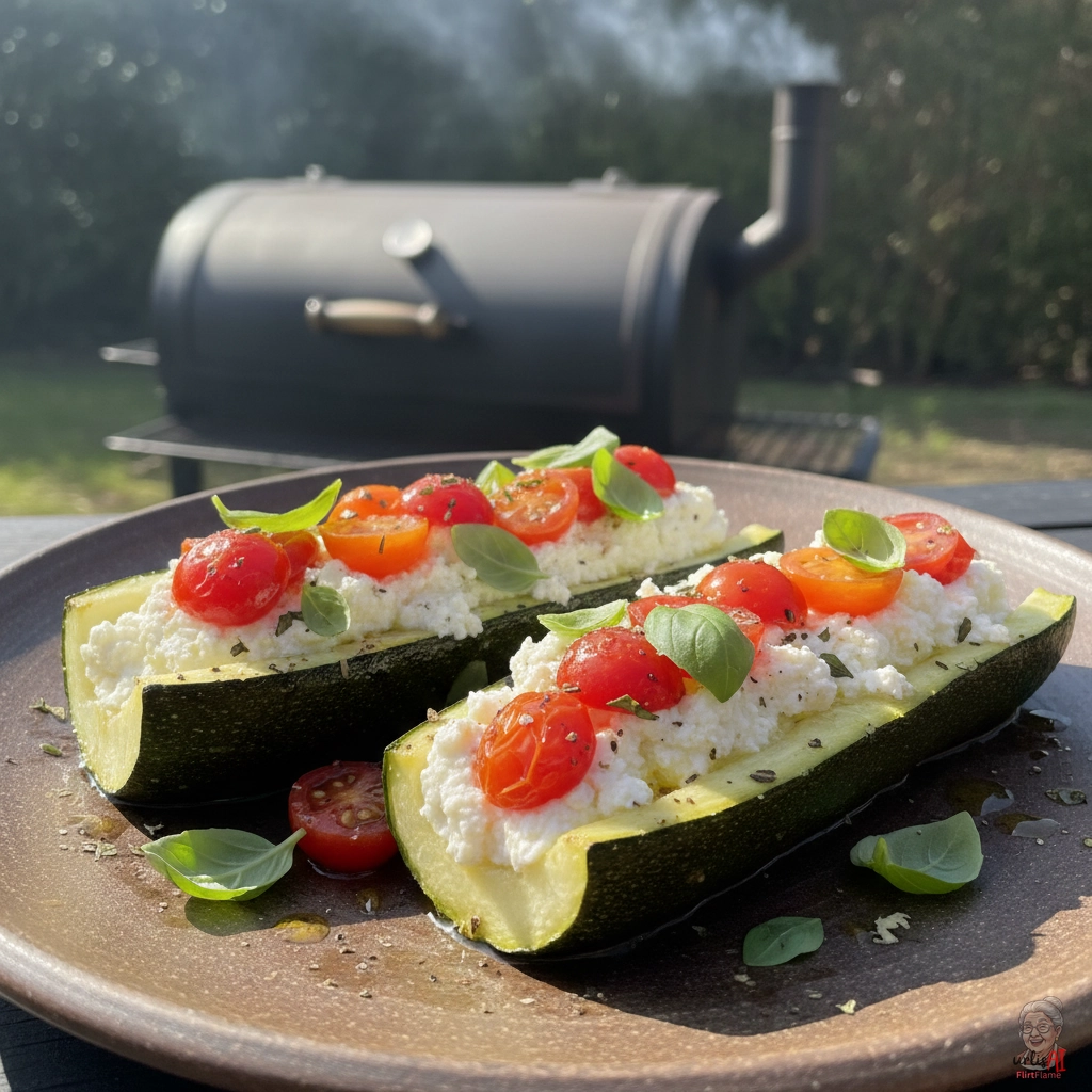 Smoked Toskana Zucchiniboote — Smoker