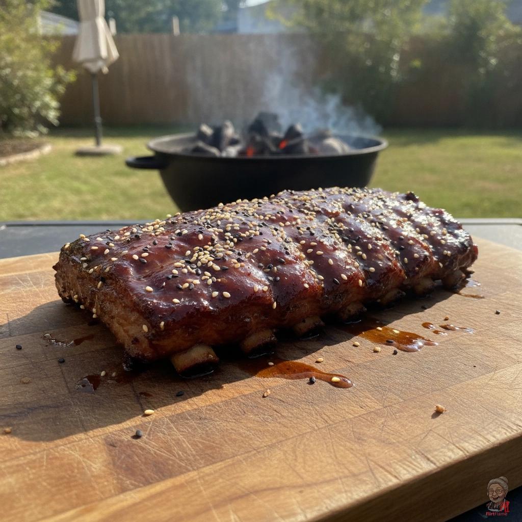 Smoky Asian Backs — Kohlegrill