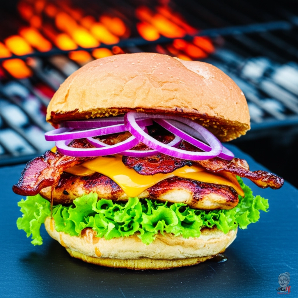 Smoky Bacon Chicken Burger — Kohlegrill