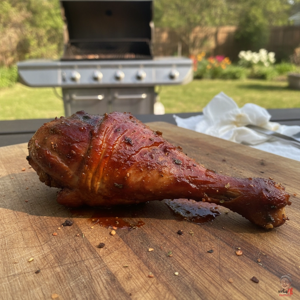 Smoky BBQ Putenkeule — Gasgrill