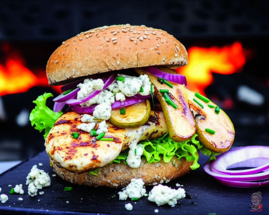 Smoky Blue Chicken Burger — Kohlegrill