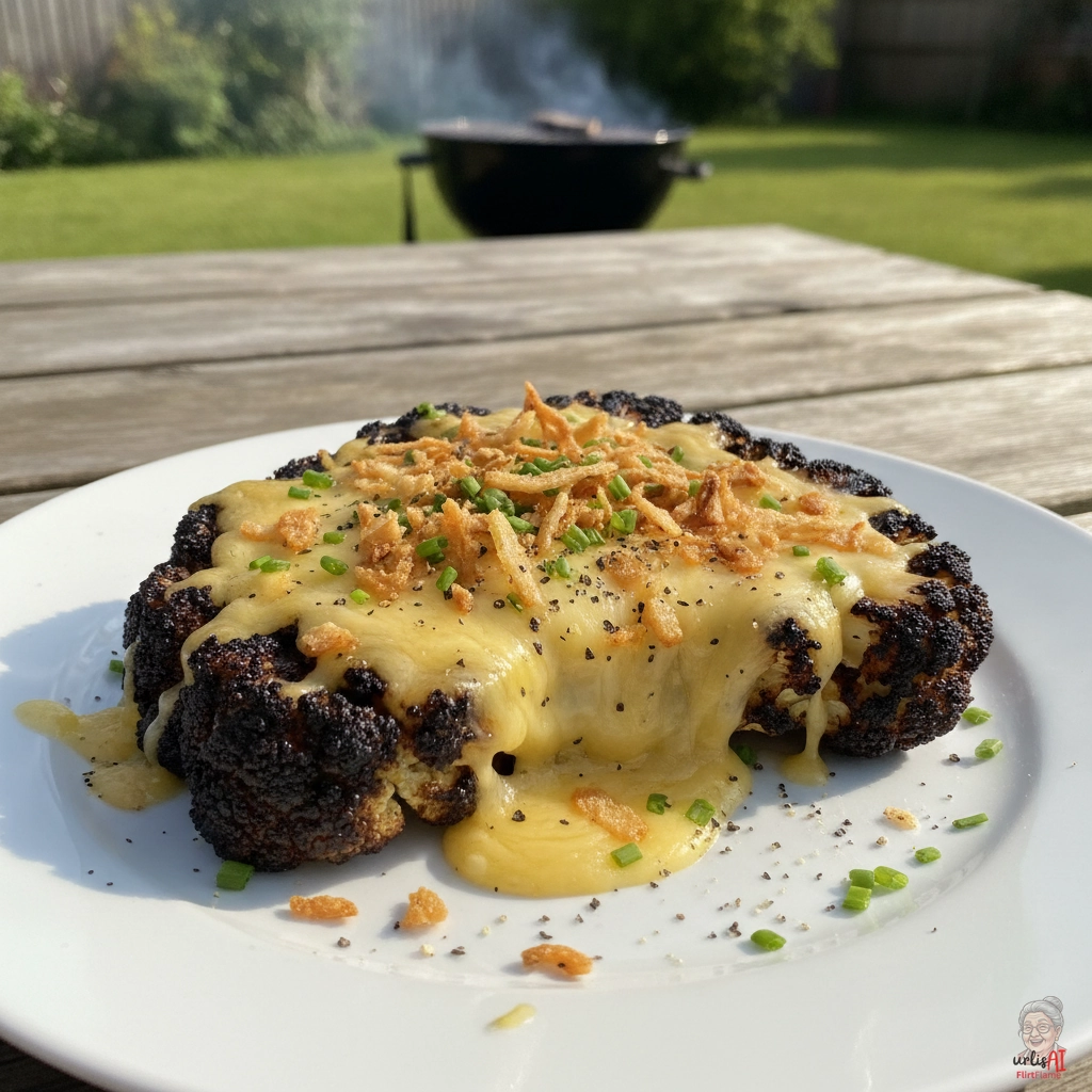 Smoky Cheese Cauliflower — Kohlegrill