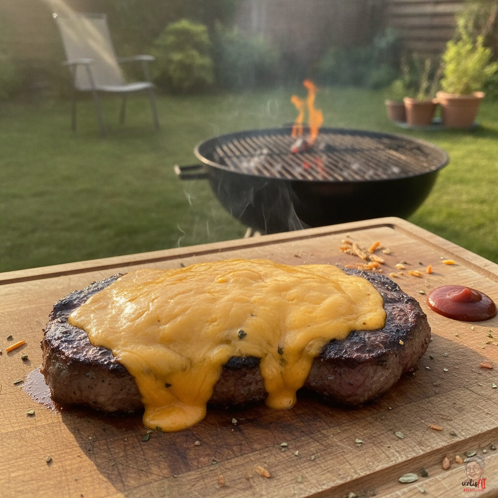 Smoky Cheese Hacksteak — Kohlegrill