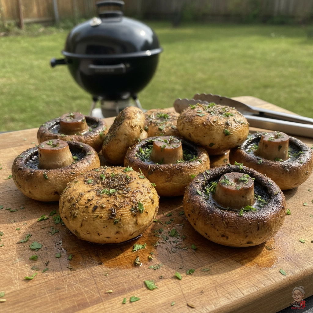Smoky Ember Mushrooms — Kohlegrill