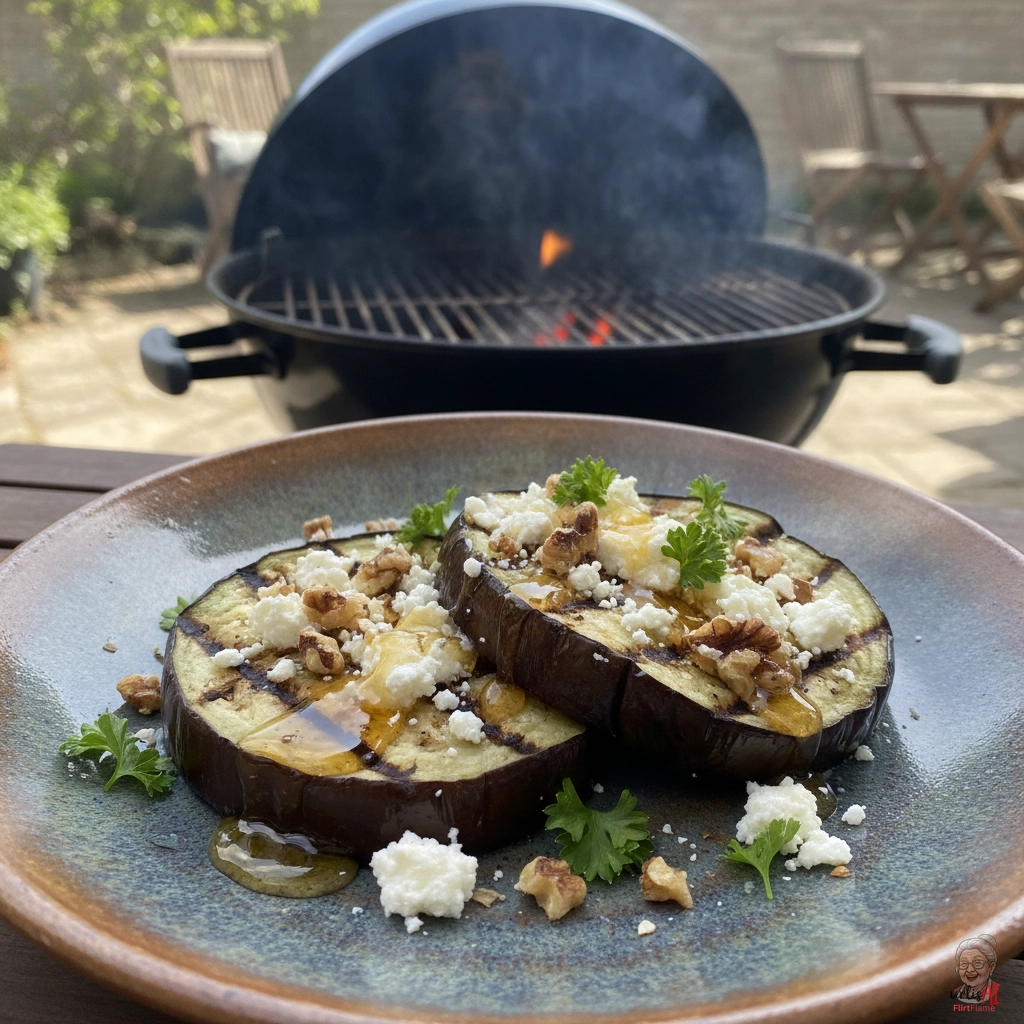 Smoky Feta Eggplant — Kohlegrill