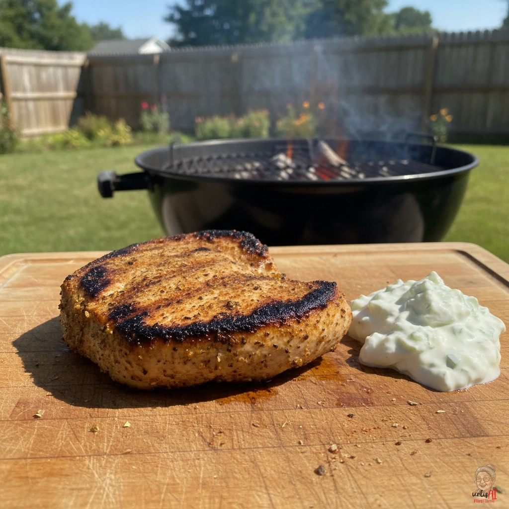 Smoky Greek Putensteak — Kohlegrill