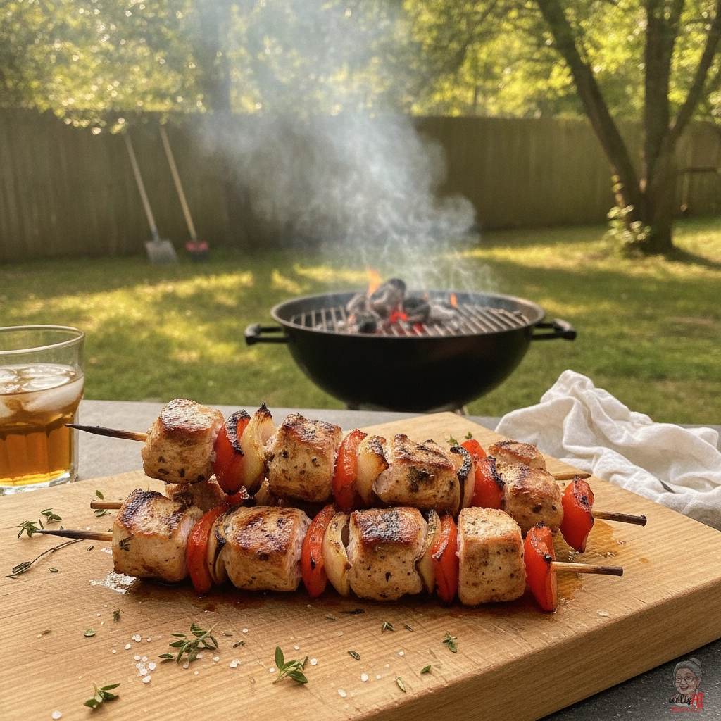 Smoky Putenspieß — Kohlegrill