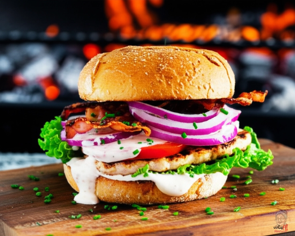 Smoky Ranch Chicken Burger — Kohlegrill