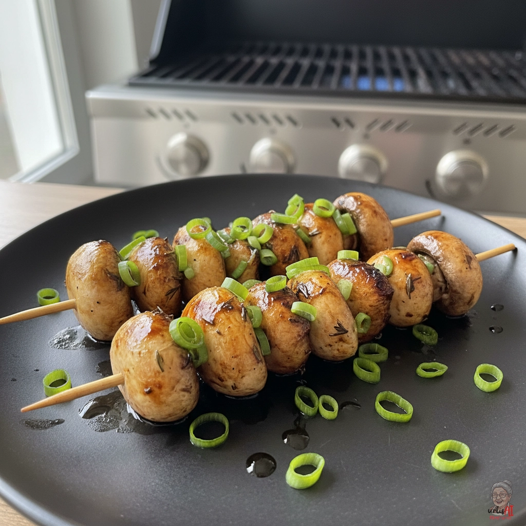 Soja Thymian Champignons — Gasgrill