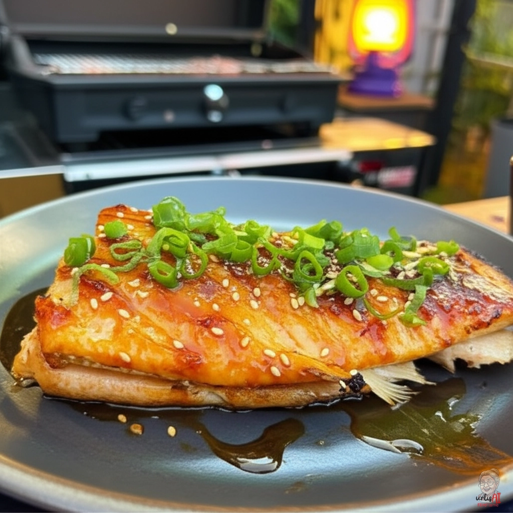 Sojaglanz Forelle — Gasgrill