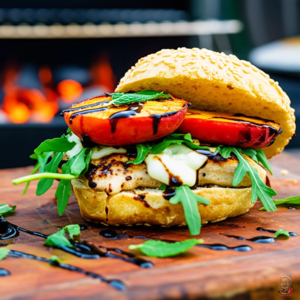 Solstice Fire Chicken Burger — Kohlegrill
