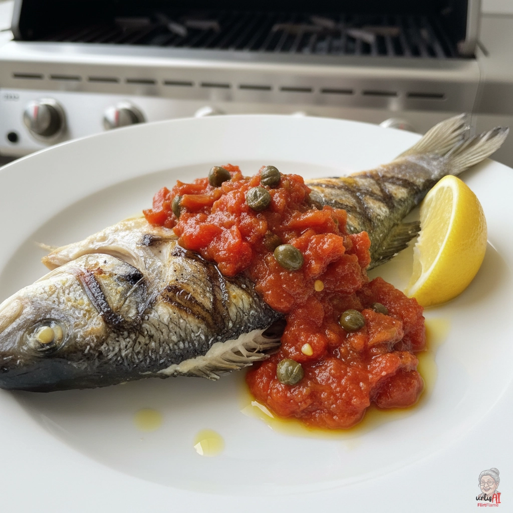 Sonnentomaten Wolfsbarsch — Gasgrill