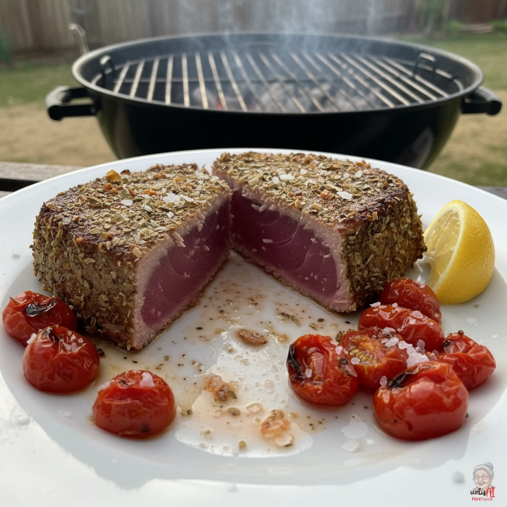 Sonnige Kohletuna — Kohlegrill