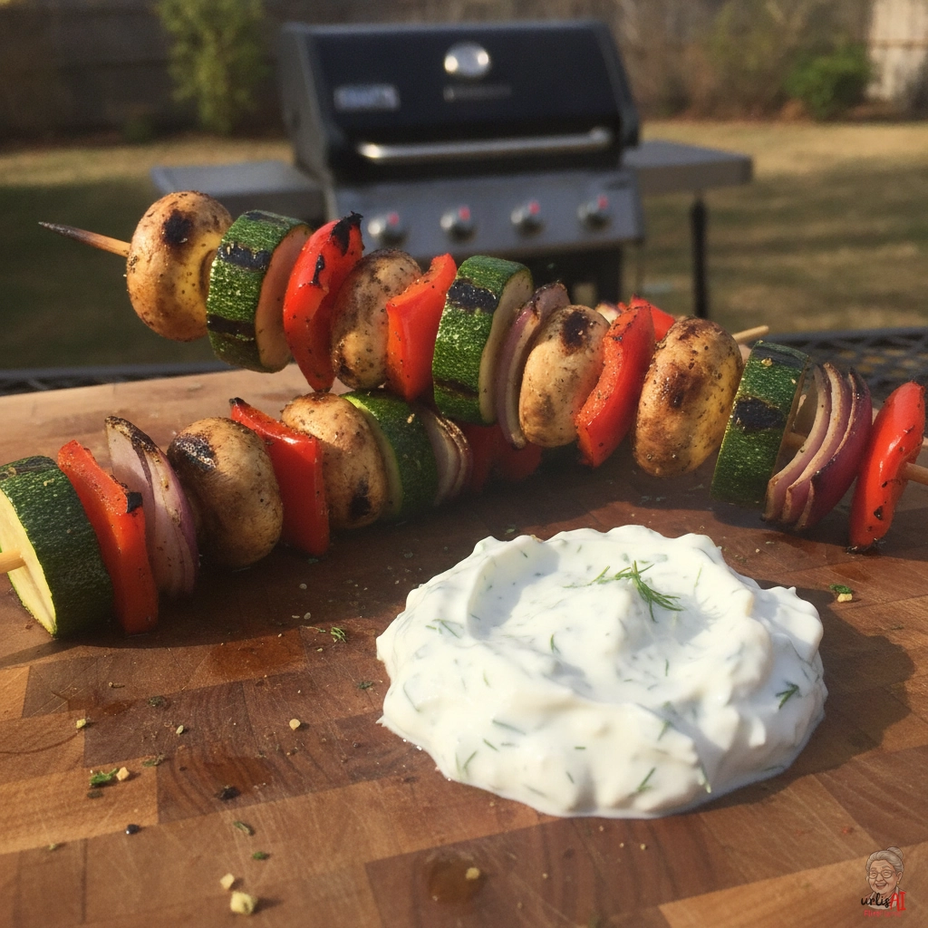 Souvlaki Veggie Skewer — Gasgrill