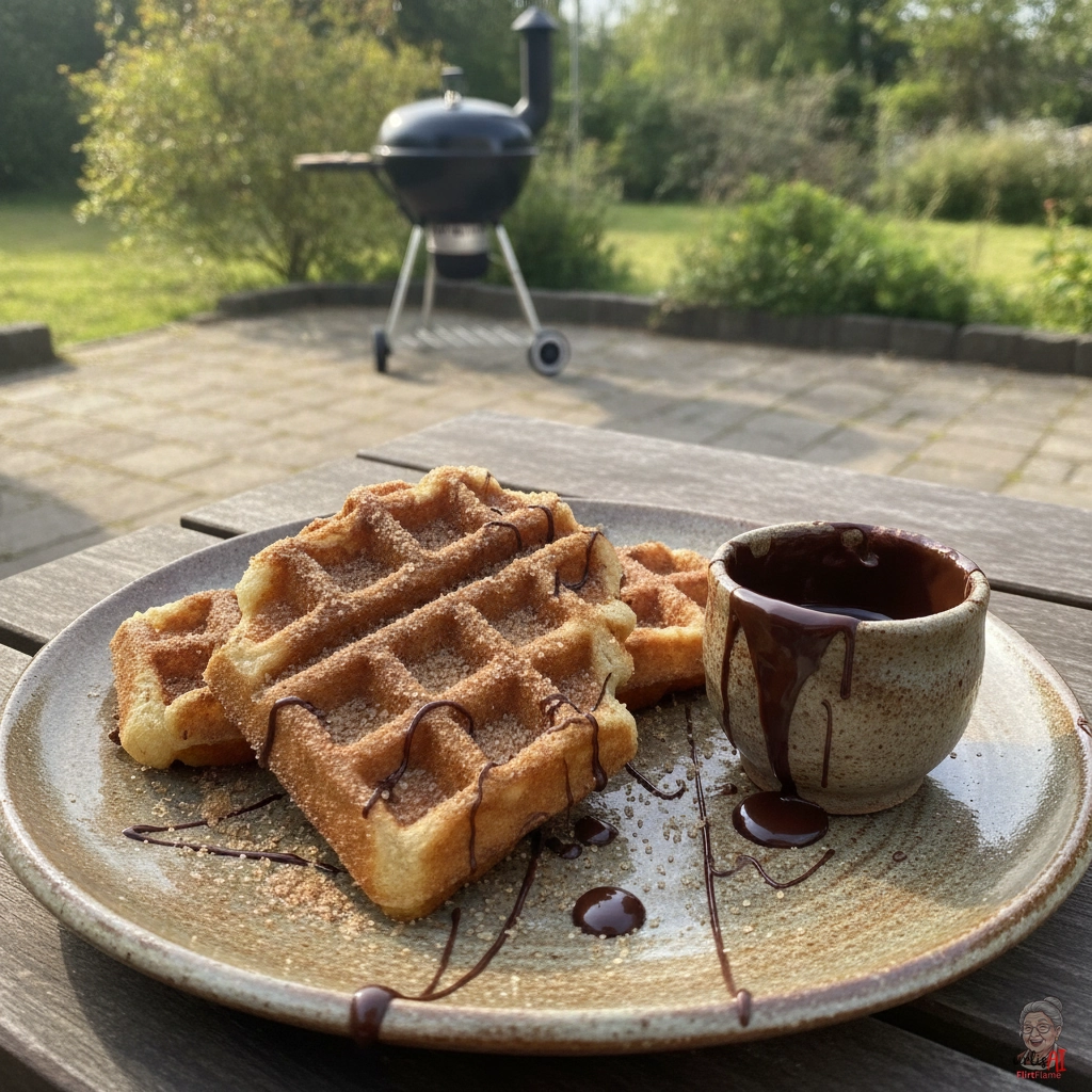 Spanische Waffel — Kohlegrill