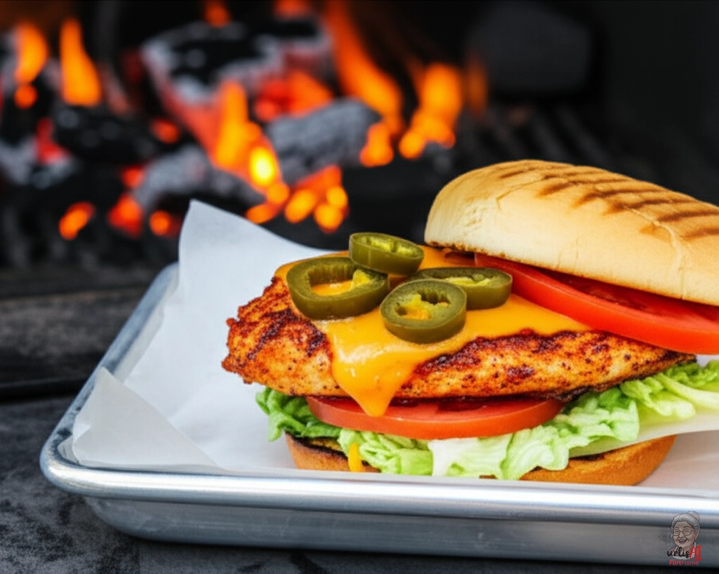 Stadium Ember Chicken Burger — Kohlegrill