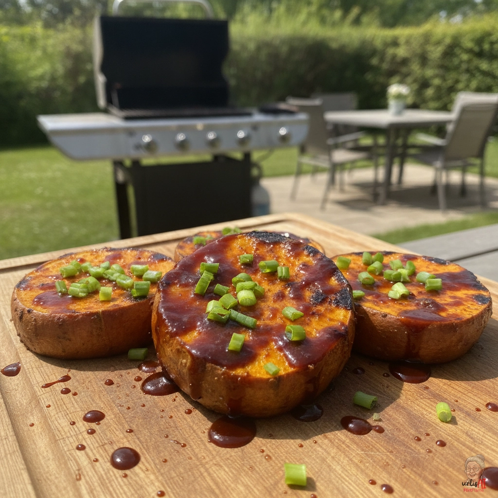 Sticky BBQ Batate — Gasgrill