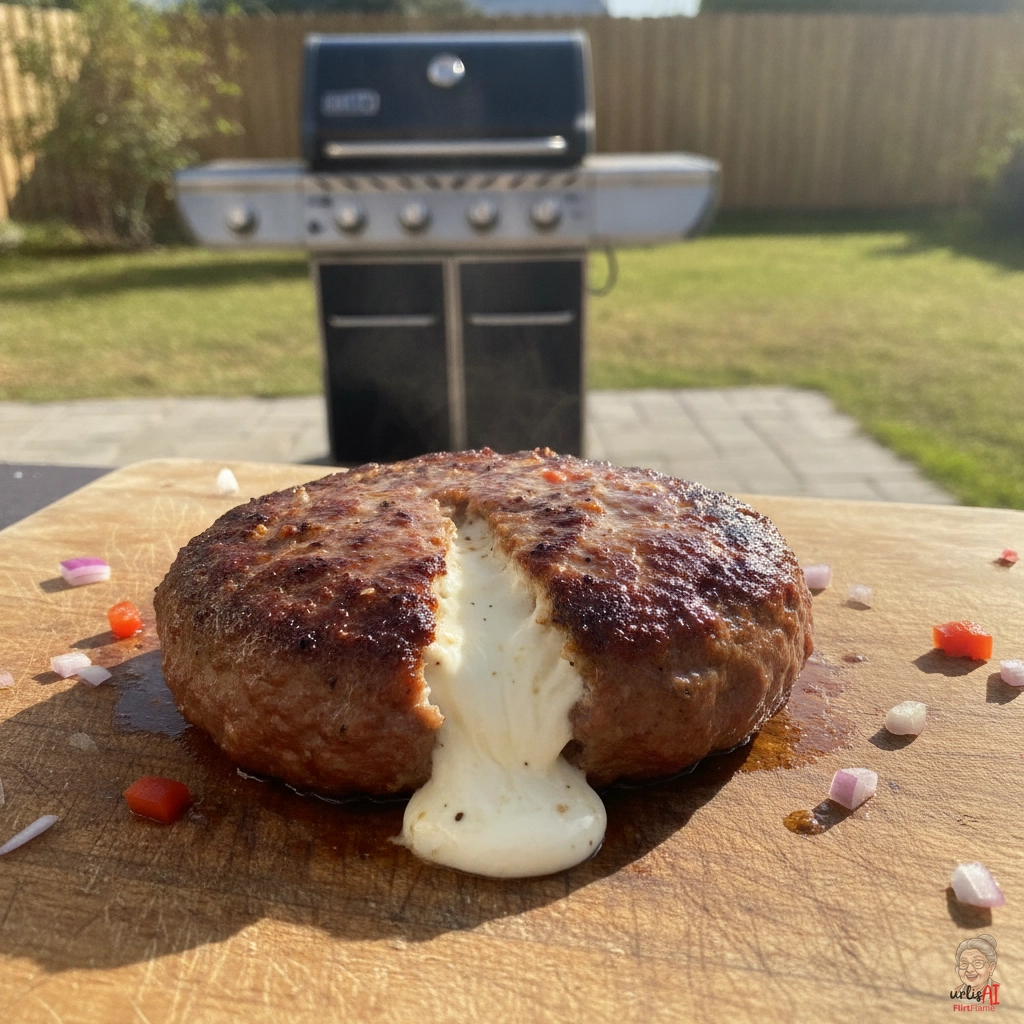 Stuffed Cheese Pljeskavica — Gasgrill